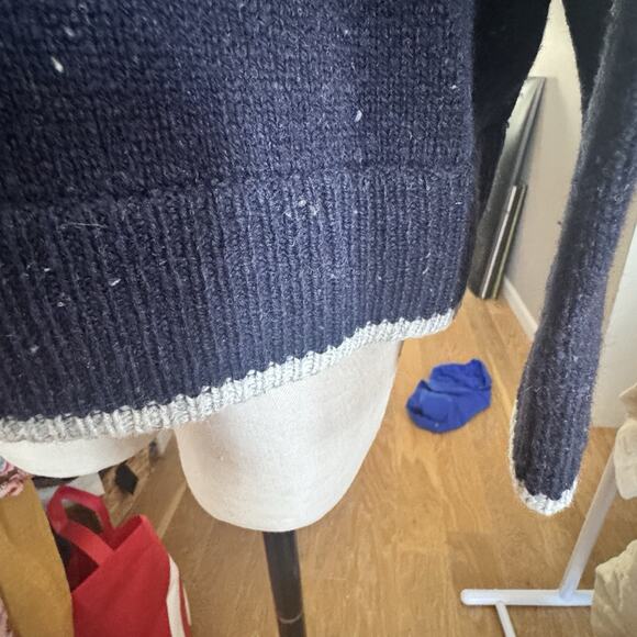 Irelandseye Wool/Cashmere Sweater womens Large  Navy blue - Picture 4 of 6